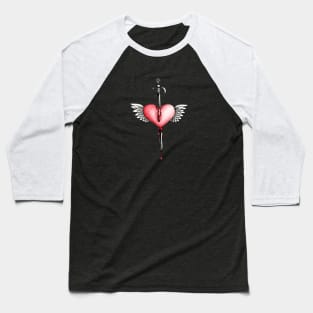 Straight Through the Heart Baseball T-Shirt
